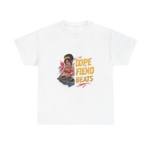 Dope Fiend Beats T-Shirt &mdash; Retro DJ Girl Graphic Tee