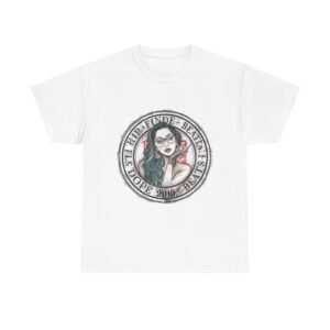 Graphic Tee — Retro Tattoo-Style Girl Emblem "Find Beauty" Vintage Badge Shirt