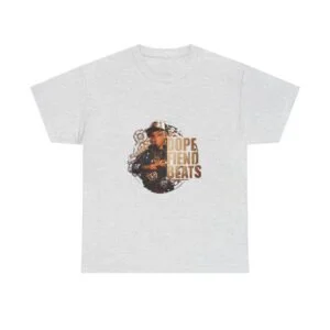Dope Fiend Beats Graphic Tee — Retro Pinup Logo T-Shirt Dope Fiend Beats T-Shirt — Retro DJ Hip Hop Music Tee