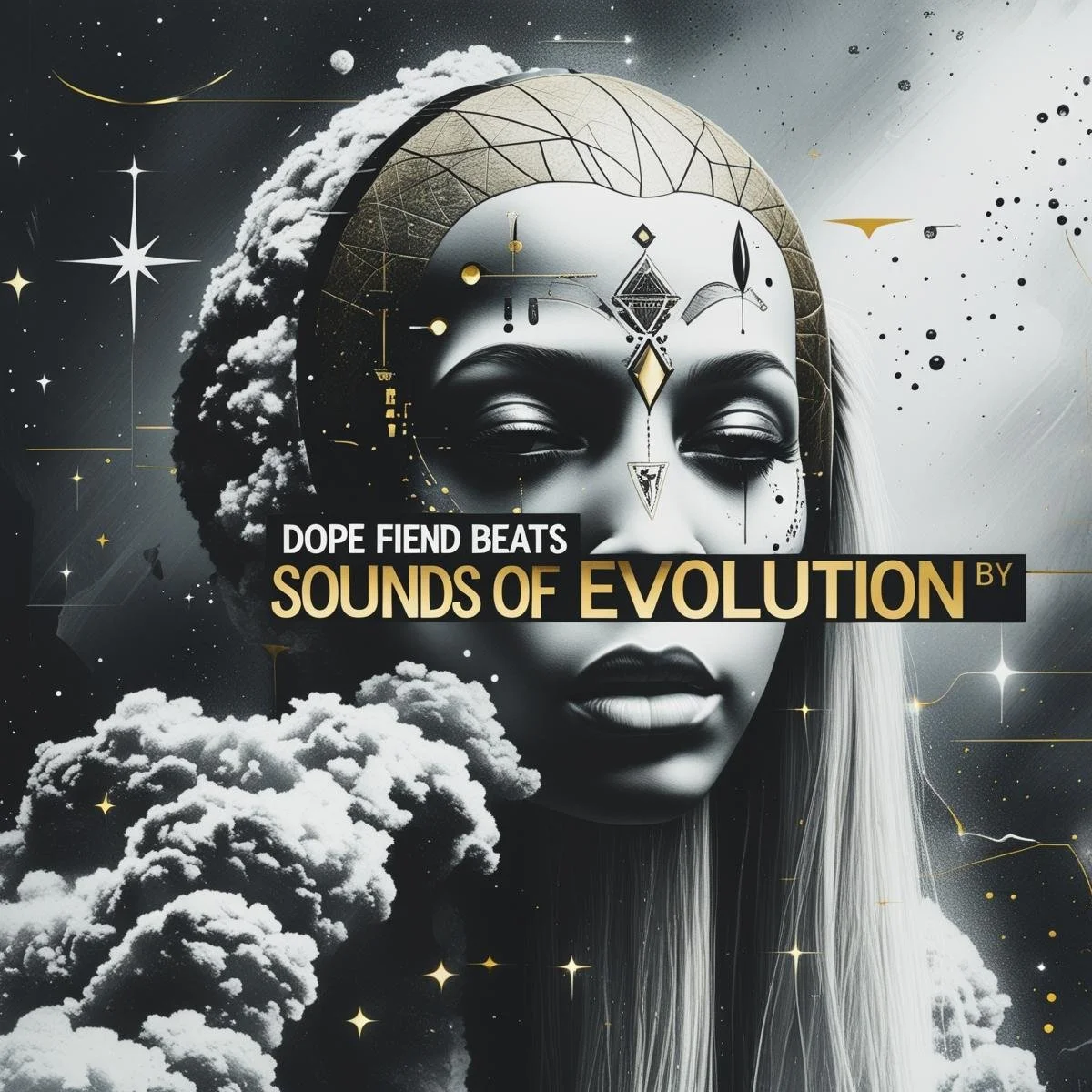 Create An Album Cover With Included Text DOPE FIEND BEATS Sounds Of Evolution By Steafon Perry Add The Color White. 1